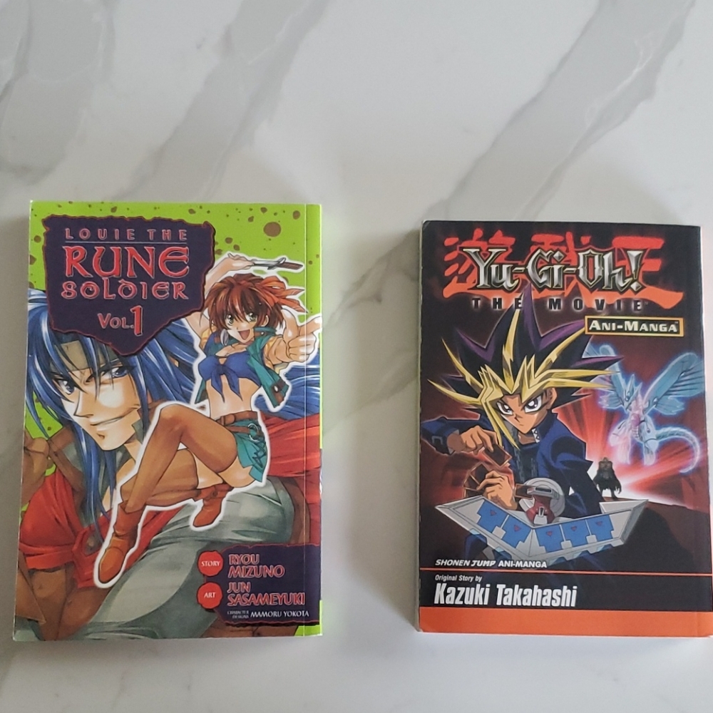 Louie the Rune Soldier volume 1 and Yu-Gi-Oh manga